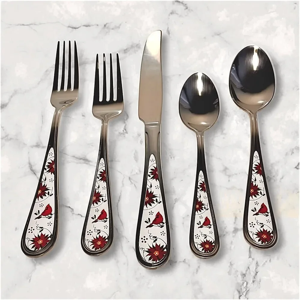 Temp-tations Stainless Steel 6 Servings Flatware Set of 30 Pieces